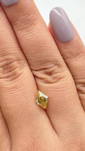 1.05ct | Yellow VS1 Lozenge Shape Step Cut Diamond (GIA) - Modern Rustic Diamond