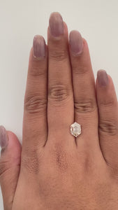 2.45ct | Champagne VS Hexagon Shape Step Cut Diamond - Modern Rustic Diamond