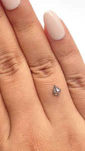 0.52ct | Salt & Pepper Kite Shape Step Cut Diamond - Modern Rustic Diamond