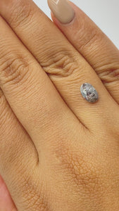1.01ct | Salt & Pepper Oval Shape Rose Cut Diamond - Modern Rustic Diamond