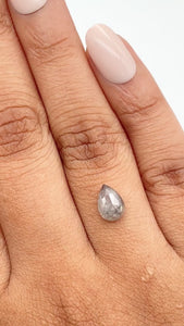 1.01ct | Rustic Pear Shape Rose Cut Diamond - Modern Rustic Diamond
