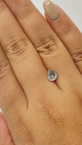 1.23ct | Salt & Pepper Pear Shape Brilliant Cut Diamond - Modern Rustic Diamond