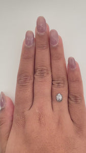 1.65ct | Salt & Pepper Oval Shape Rose Cut Diamond - Modern Rustic Diamond