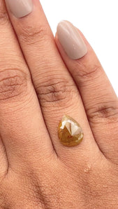 2.14ct | Rustic  Pear Shape Rose Cut Diamond - Modern Rustic Diamond