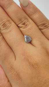 1.69ct | Salt & Pepper Pear Shape Brilliant Cut Diamond - Modern Rustic Diamond