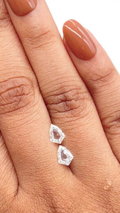 1.05cttw | D VVS Kite Shape Step Cut Diamond Matched Pair - Modern Rustic Diamond