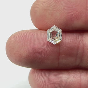 1.03ct | G-H/SI Hexagon Shape Step Cut Diamond - Modern Rustic Diamond
