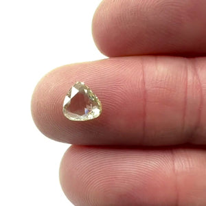 0.97ct | Fancy Light Yellow  Pear Shape Rose Cut Diamond (GIA) - Modern Rustic Diamond