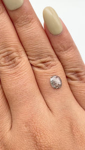 0.89ct | Salt & Pepper Cushion Shape Rose Cut Diamond - Modern Rustic Diamond