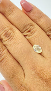 1.68ct | Light Color VS Oval Shape Step Cut Diamond - Modern Rustic Diamond