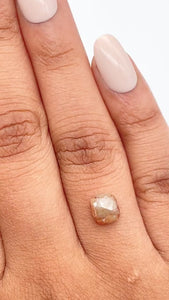 1.44ct | Salt & Pepper Cushion Shape Rose Cut Diamond - Modern Rustic Diamond