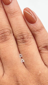 0.14cttw | G-H VVS Shield Shape Step Cut Diamond Matched Pair - Modern Rustic Diamond