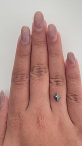 1.01ct | Salt & Pepper Lozenge Shape Rose Cut Diamond - Modern Rustic Diamond