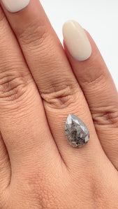 3.85ct | Rustic Pear Shape Brilliant Cut Diamond - Modern Rustic Diamond