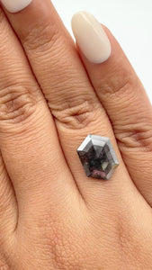 4.46ct | Rustic Hexagon Shape Rose Cut Diamond - Modern Rustic Diamond