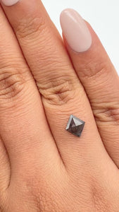 0.99ct | Salt & Pepper Lozenge Shape Step Cut Diamond - Modern Rustic Diamond