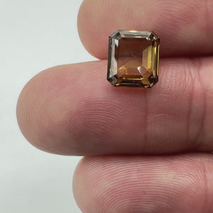 3.42ct | Cognac VS-SI Radiant Shape Rose Cut Diamond - Modern Rustic Diamond
