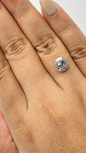1.87ct | Salt & Pepper Round Shape Rose Cut Diamond - Modern Rustic Diamond