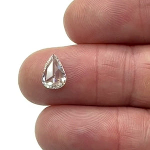 1.01ct | D/VS2 Pear Shape Rose Cut Diamond (GIA) - Modern Rustic Diamond