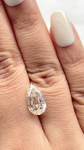 4.51ct | M/VVS1 Pear Shape Step Cut Diamond (GIA) - Modern Rustic Diamond