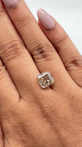 4.02ct | Light Brown VS2 Asscher Shape Step Cut Diamond (GIA) - Modern Rustic Diamond