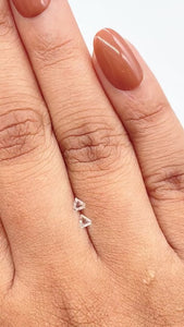 0.12cttw | F-G VVS Shield Shape Step Cut Diamond Matched Pair - Modern Rustic Diamond
