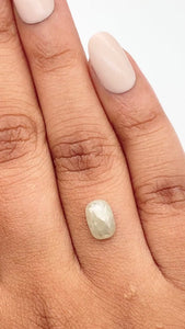 1.29ct | Salt & Pepper Cushion Shape Rose Cut Diamond - Modern Rustic Diamond