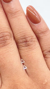 0.16cttw | E-F VS Shield Shape Step Cut Diamond Matched Pair - Modern Rustic Diamond