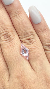 2.43ct |  Lozenge Shape Step Cut Morganite - Modern Rustic Diamond