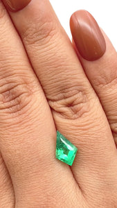 1.49ct | Green/ Kite Shape Step Cut Diamond - Modern Rustic Diamond
