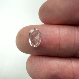 0.63ct | G-H/VS Oval Shape Rose Cut Diamond - Modern Rustic Diamond