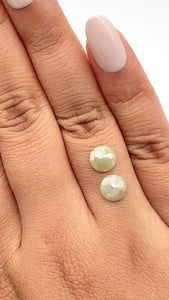 2.51cttw | Rustic  Round Shape Rose Cut Diamond Matched Pair - Modern Rustic Diamond