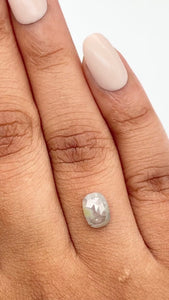 1.05ct | Salt & Pepper Cushion Shape Rose Cut Diamond - Modern Rustic Diamond