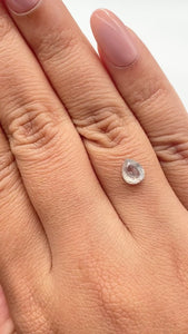 1.06ct | Salt & Pepper Pear Shape Rose Cut Diamond - Modern Rustic Diamond
