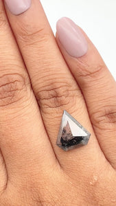 2.90ct | Rustic Shield Shape Rose Cut Diamond - Modern Rustic Diamond