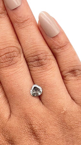 0.90ct | Salt & Pepper Pear Shape Brilliant Cut Diamond - Modern Rustic Diamond