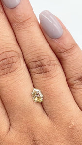 0.80ct | Champagne VVS1 Hexagon Shape Step Cut Diamond (GIA) - Modern Rustic Diamond