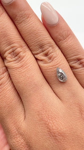 1.19ct | Salt & Pepper Pear Shape Rose Cut Diamond - Modern Rustic Diamond