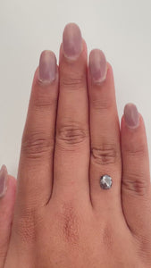 1.28ct | Salt & Pepper Cushion Shape Rose Cut Diamond - Modern Rustic Diamond