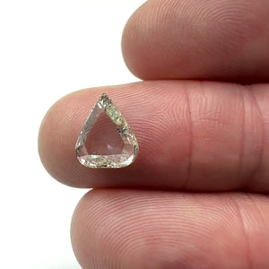 1.99ct | L/SI1 Pear Shape Rose Cut Diamond (GIA) - Modern Rustic Diamond