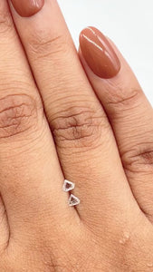0.17cttw | G-H VS Shield Shape Step Cut Diamond Matched Pair - Modern Rustic Diamond