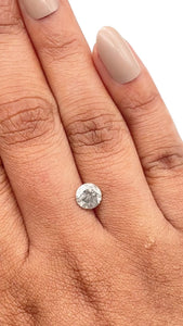 1.07ct | Salt & Pepper Round Shape Brilliant Cut Diamond - Modern Rustic Diamond