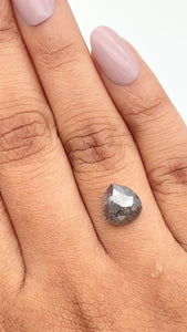 2.10ct | Rustic Pear Shape Rose Cut Diamond - Modern Rustic Diamond