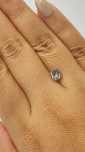 1.57ct | Salt & Pepper Cushion Shape Brilliant Cut Diamond - Modern Rustic Diamond