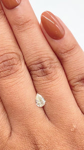 0.53ct | I/VS2 Pear Shape Step Cut Diamond - Modern Rustic Diamond