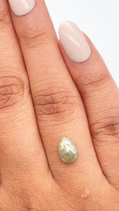 1.26ct | Salt & Pepper Pear Shape Rose Cut Diamond - Modern Rustic Diamond