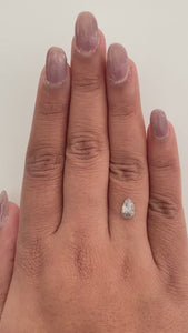 1.10ct | Salt & Pepper Pear Shape Rose Cut Diamond - Modern Rustic Diamond