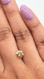 1.25ct | Fancy Brownish Yellow VS1 Hexagon Shape Step Cut Diamond (GIA) - Modern Rustic Diamond