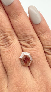 4.55ct | Rustic  Hexagon Shape Step Cut Diamond - Modern Rustic Diamond