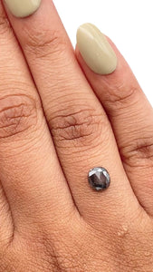 0.62ct | Salt & Pepper Cushion Shape Rose Cut Diamond - Modern Rustic Diamond